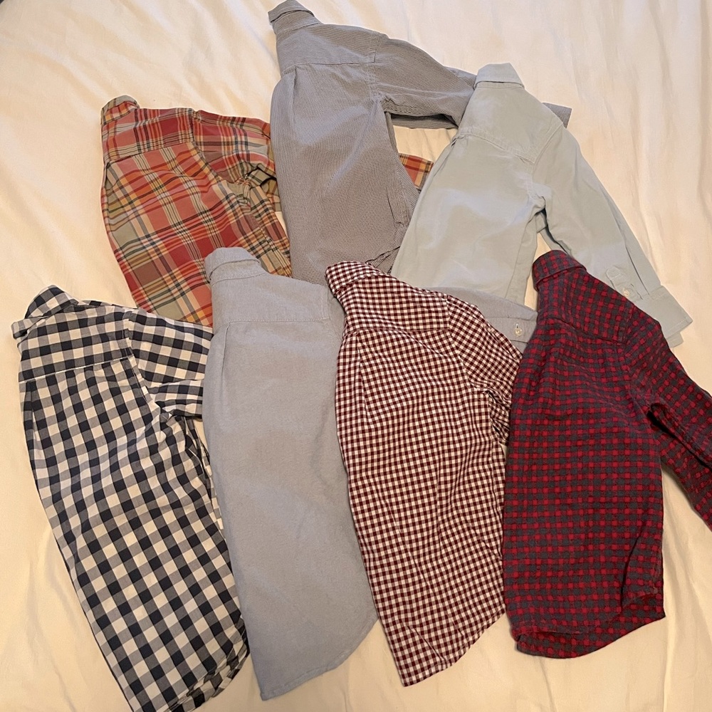 Lot of 2T Dress Shirts - Vineyard Vines, JCrew, Etc